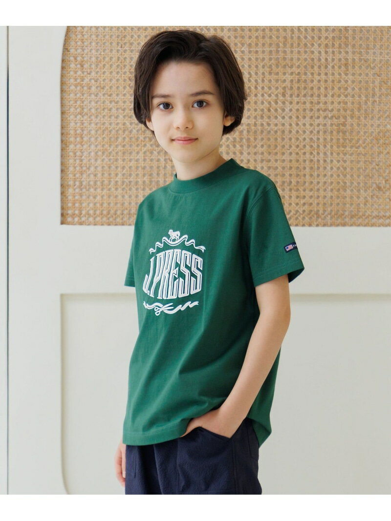樂天商城 - 【90-130cm】 50/2天竺ロゴTシャツ J.PRESS ジェイプレス トップス カットソー・Tシャツ ホワイト ネイビー カーキグリーン【送料無料】[Rakuten Fashion]