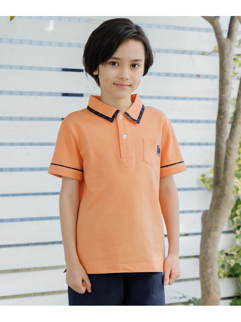 樂天商城 - 【100-130cm】 T/Cライト鹿の子ポロシャツ J.PRESS ジェイプレス トップス ポロシャツ オレンジ【送料無料】[Rakuten Fashion]