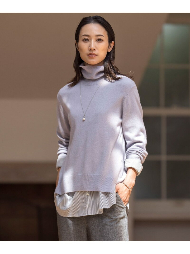 ジェイプレス レディース セーター レディース 【SALE／30%OFF】【洗える】CASHMERE BLEND タートルネック ニット J.PRESS ジェイプレス トップス ニット パープル グレー ピンク ベージュ イエロー グリーン【RBA_E】【送料無料】[Rakuten Fashion]