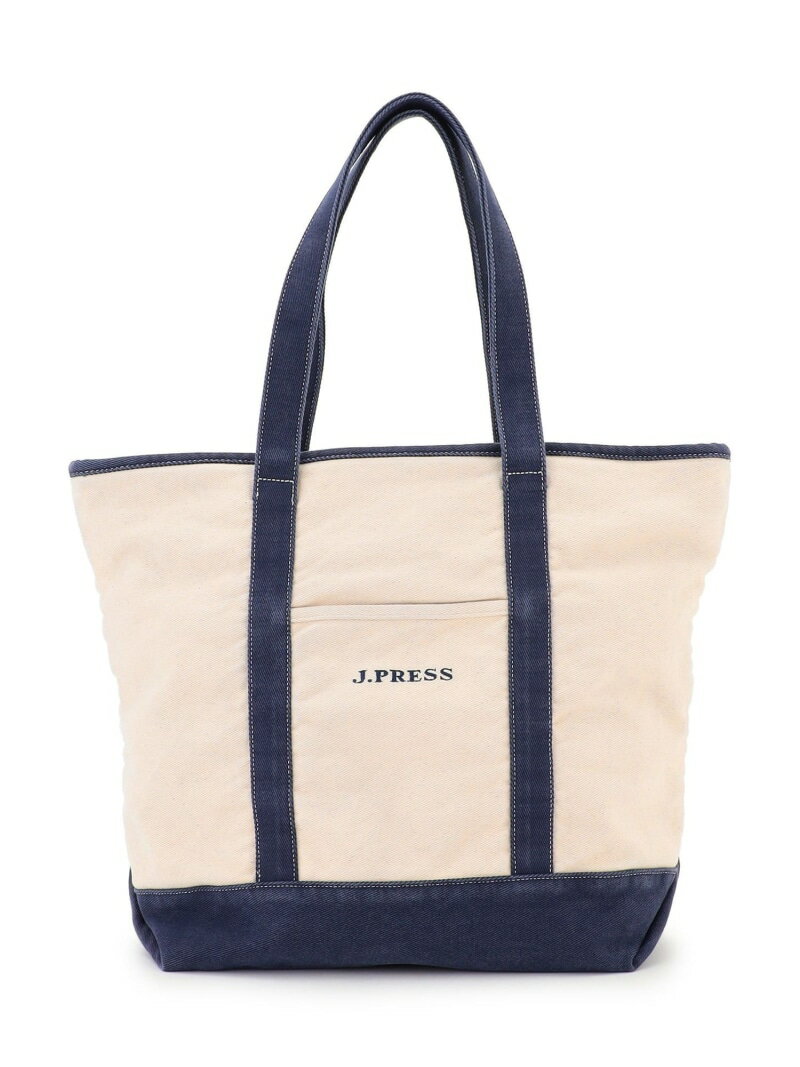 Rakuten - 【WEB・一部店舗限定】キャンバスロゴ トートバッグ J.PRESS ジェイプレス バッグ トートバッグ ブラック ホワイト ネイビー ブラウン【送料無料】[Rakuten Fashion]