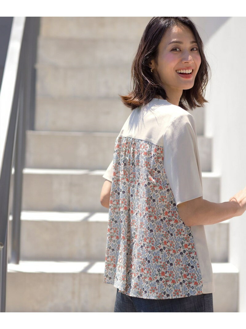 樂天商城 - 【一枚で着映え】LIBERTYコンビ バックデザイン カットソー J.PRESS ジェイプレス トップス カットソー・Tシャツ グレー ネイビー【送料無料】[Rakuten Fashion]