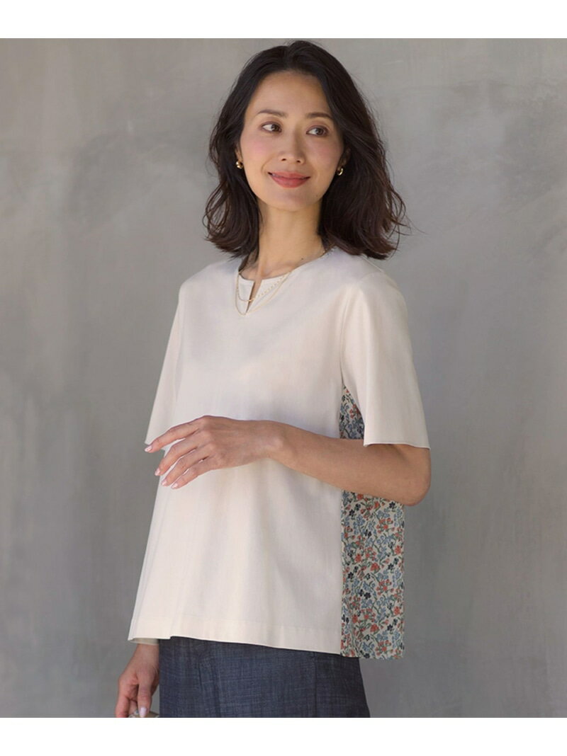 Rakuten - 【一枚で着映え】LIBERTYコンビ バックデザイン カットソー J.PRESS ジェイプレス トップス カットソー・Tシャツ グレー ネイビー【送料無料】[Rakuten Fashion]