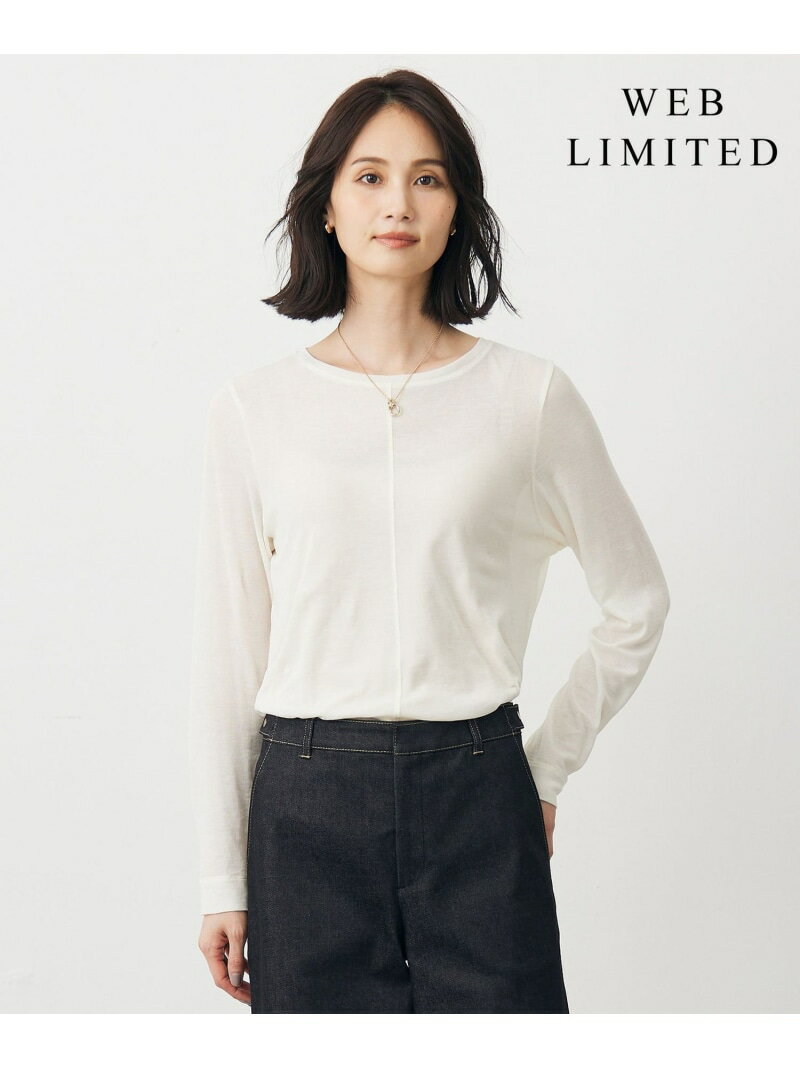Rakuten - 【SALE／40%OFF】【WEB限定】シアーストレッチフライス クルーネック シアー カットソー J.PRESS ジェイプレス トップス カットソー・Tシャツ ホワイト ブルー ブラック【RBA_E】【送料無料】[Rakuten Fashion]