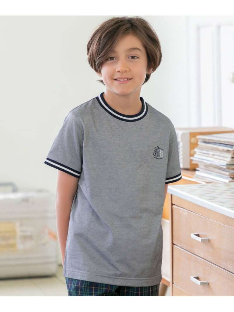 【SALE／20%OFF】【110-130cm】COOLMAX コンビボーダー リブTシャツ J.PRESS ジェイプレス トップス カットソー・Tシャツ ネイビー レッド【RBA_E】[Rakuten Fashion]