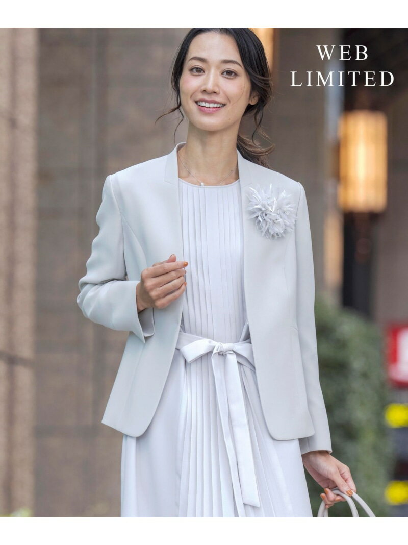 Rakuten - 【WEB限定カラーあり・洗える】セラテリーダブルクロス ノーカラー ジャケット J.PRESS ジェイプレス ジャケット・アウター ノーカラージャケット ベージュ ブラック ネイビー【送料無料】[Rakuten Fashion]