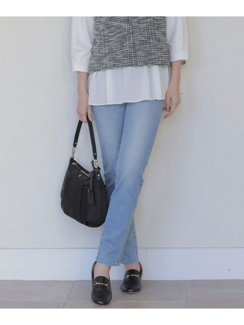 Rakuten - 【洗える】BASIC STRETCH DENIM スキニー パンツ J.PRESS ジェイプレス パンツ ジーンズ・デニムパンツ ブルー ホワイト【送料無料】[Rakuten Fashion]