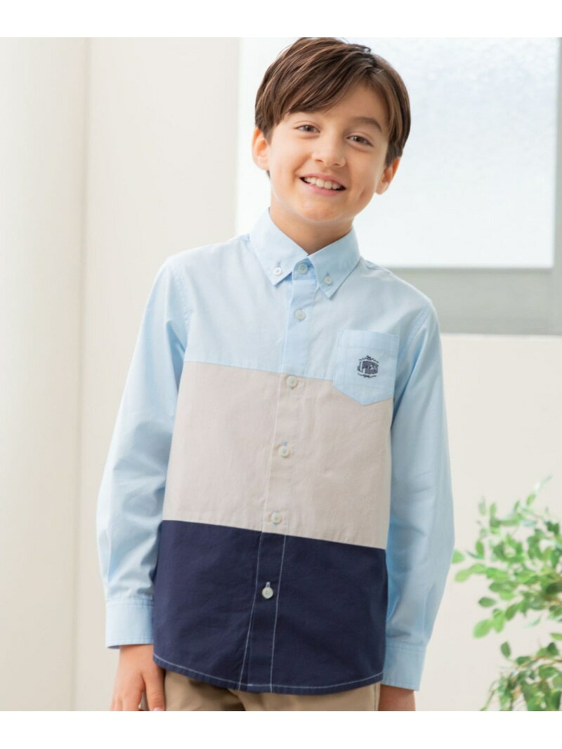 Rakuten - 【SALE／40%OFF】【110-130cm】カラーブロック シャツ J.PRESS ジェイプレス トップス シャツ・ブラウス ブルー【RBA_E】【送料無料】[Rakuten Fashion]