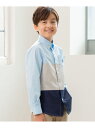【SALE/20%OFF】【140-170cm】カラーブロック シャツ J.PRESS ジェイプレス トップス シャツ・ブラウス ブルー【RBA_E】【送料無料...