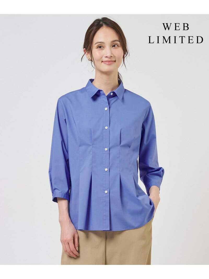 Rakuten - 【WEB限定カラーあり】SOFT TC ストレッチ シャツ ブラウス J.PRESS ジェイプレス トップス シャツ・ブラウス ホワイト ブルー【送料無料】[Rakuten Fashion]