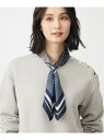 【洗える】houndstooth スクエア スカーフ J.PRESS ジェイプレス ファッション雑貨 スカーフ・バンダナ ネイビー ブラウン【送料無料】[Rak...