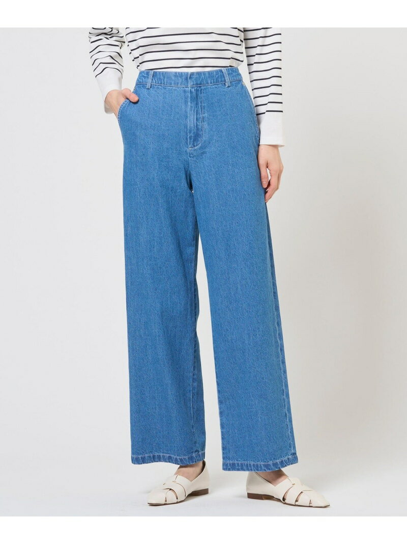 Rakuten - コットンリネン 7oz デニム セミワイド パンツ J.PRESS ジェイプレス パンツ その他のパンツ【送料無料】[Rakuten Fashion]