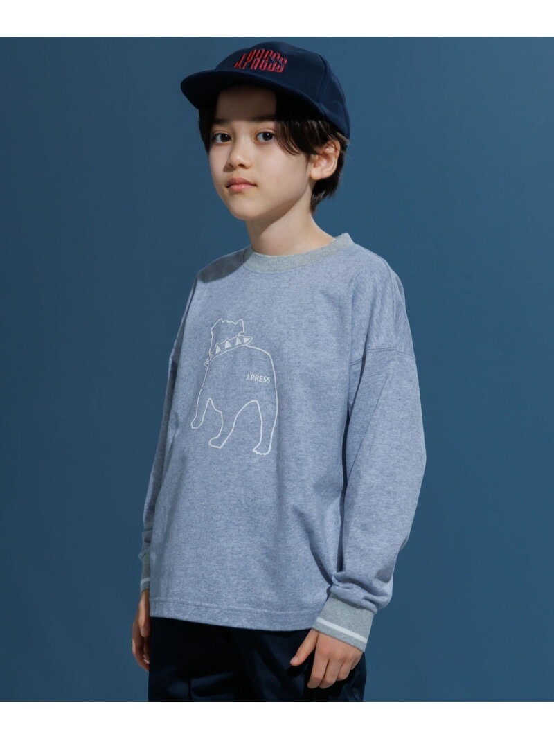 Rakuten - 【100-130cm】バックブル ラインプリント カットソー J.PRESS ジェイプレス トップス カットソー・Tシャツ ネイビー【送料無料】[Rakuten Fashion]