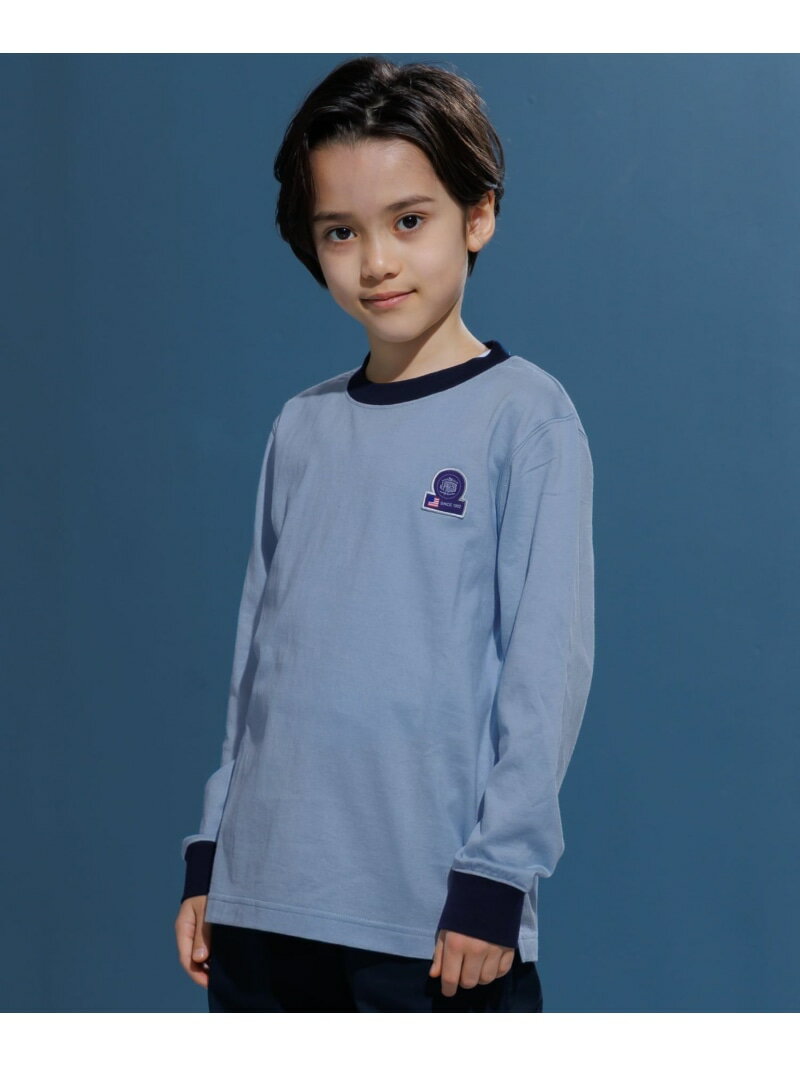 Rakuten - 【140-170cm】ベーシック ロゴカットソー J.PRESS ジェイプレス トップス カットソー・Tシャツ ブルー ホワイト【送料無料】[Rakuten Fashion]