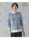 【SALE/20%OFF】【WEB限定】FLUFFY ARGYLE ニット J.PRESS ジェイプレス トップス ニット グレー ネイビー【RBA_E】【送料...