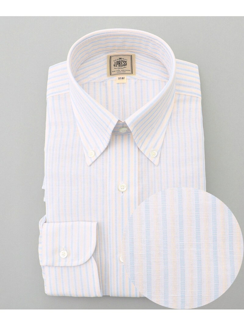 Rakuten - 【WEB・一部店舗限定】コットンリネンマルチストライプ シャツ / B.D. J.PRESS ジェイプレス トップス シャツ・ブラウス オレンジ【送料無料】[Rakuten Fashion]