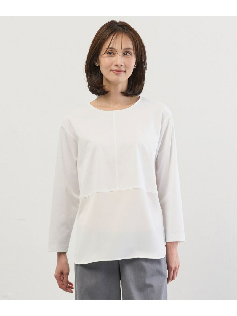 ベーシックジャージー レイヤードフレア カットソー J.PRESS ジェイプレス トップス カットソー・Tシャツ ホワイト【送料無料】[Rakuten Fashion]