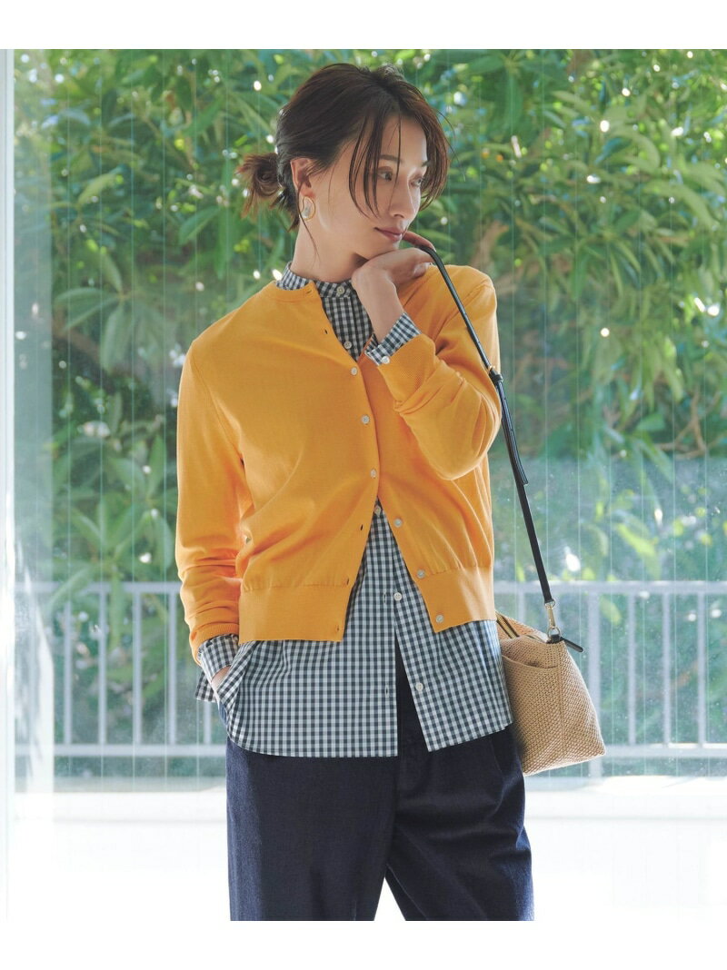 Rakuten - 【SALE／50%OFF】【洗える】BASIC HT COTTON クルーネック カーディガン J.PRESS ジェイプレス トップス カーディガン ネイビー オレンジ グリーン ベージュ【RBA_E】【送料無料】[Rakuten Fashion]