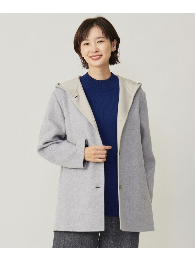 Rakuten - 【SALE／50%OFF】ウールナイロンリバー フード付き コート J.PRESS LADIES L ジェイプレス ジャケット・アウター その他のジャケット・アウター ベージュ【RBA_E】【送料無料】[Rakuten Fashion]