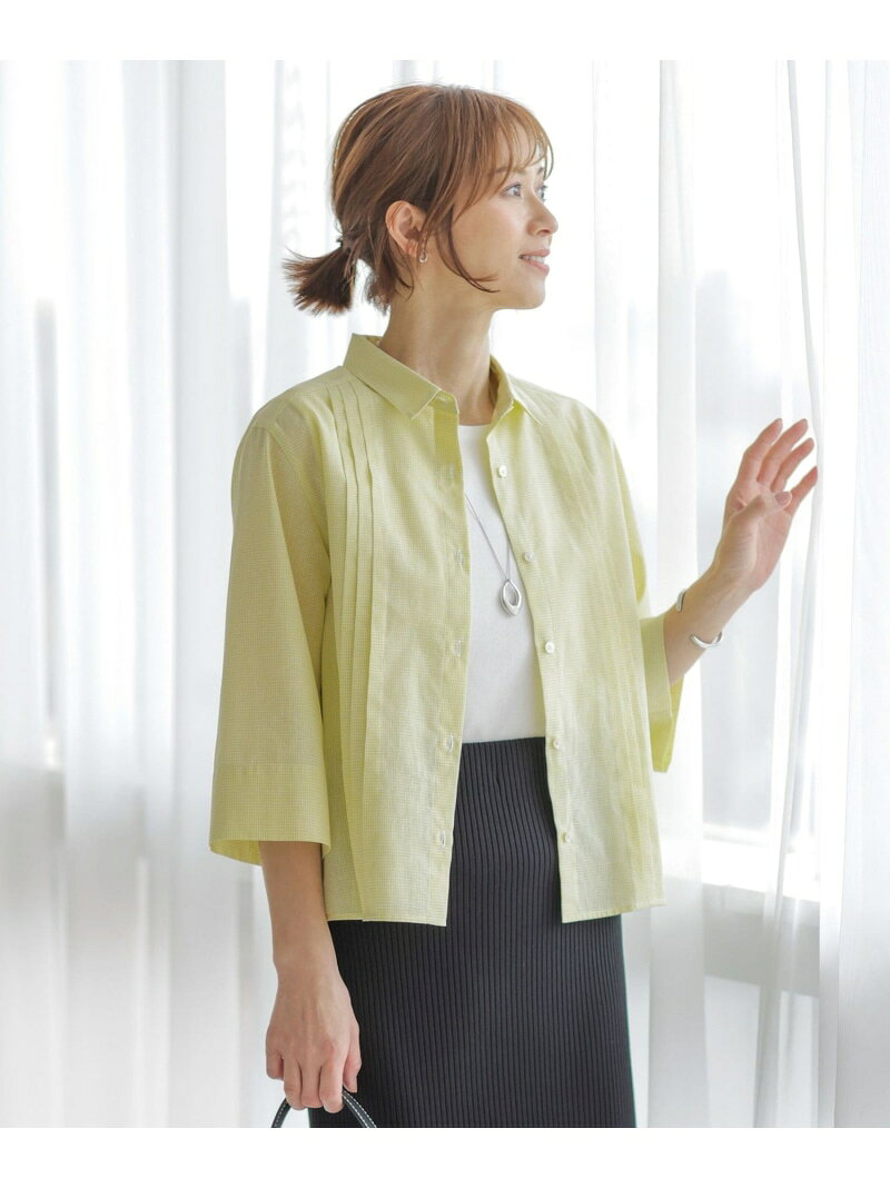 Rakuten - 【SALE／50%OFF】【洗える】リネンminiチェック フロントピンタック シャツ J.PRESS ジェイプレス トップス シャツ・ブラウス ピンク ネイビー【RBA_E】【送料無料】[Rakuten Fashion]
