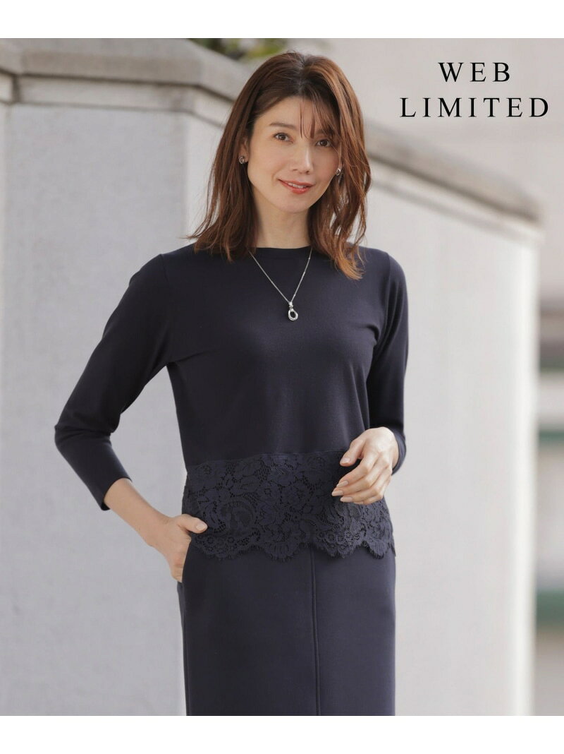 Rakuten - 【SALE／50%OFF】【WEB限定カラーあり・洗える】RACY DECOR ニット J.PRESS LADIES L ジェイプレス トップス ニット ホワイト ネイビー【RBA_E】【送料無料】[Rakuten Fashion]