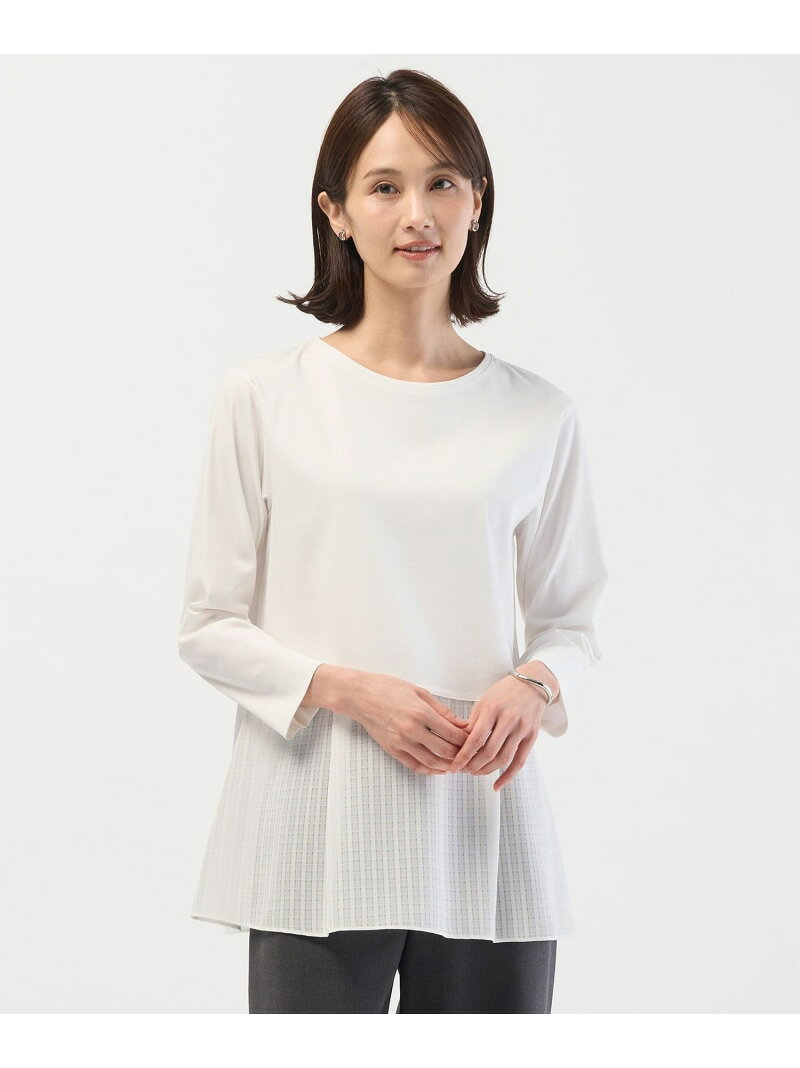 樂天商城 - 【WEB限定カラーあり】レイヤードフレア カットソー J.PRESS ジェイプレス トップス カットソー・Tシャツ ブラック ホワイト【送料無料】[Rakuten Fashion]