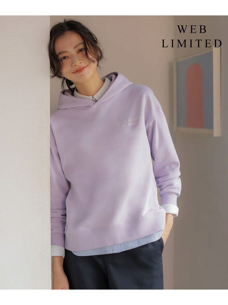Rakuten - 【WEB限定】ロゴ裏毛 パーカー J.PRESS ジェイプレス トップス パーカー・フーディー ブルー パープル ネイビー ベージュ【送料無料】[Rakuten Fashion]