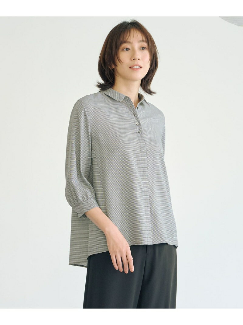 Rakuten - 【SALE／40%OFF】【洗える】ウォッシャブルキュプラツイル シャツ J.PRESS ジェイプレス トップス シャツ・ブラウス ホワイト ブラック パープル【RBA_E】【送料無料】[Rakuten Fashion]