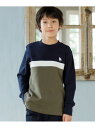 【140-170cm】ブル刺繍 ブロッキングトレーナー J.PRESS ジェイプレス トップス スウェット・トレーナー グレー ネイビー【送料無料】[Rakut...