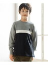 【100-130cm】ブル刺繍 ブロッキングトレーナー J.PRESS ジェイプレス トップス スウェット・トレーナー グレー ネイビー【送料無料】[Rakut...
