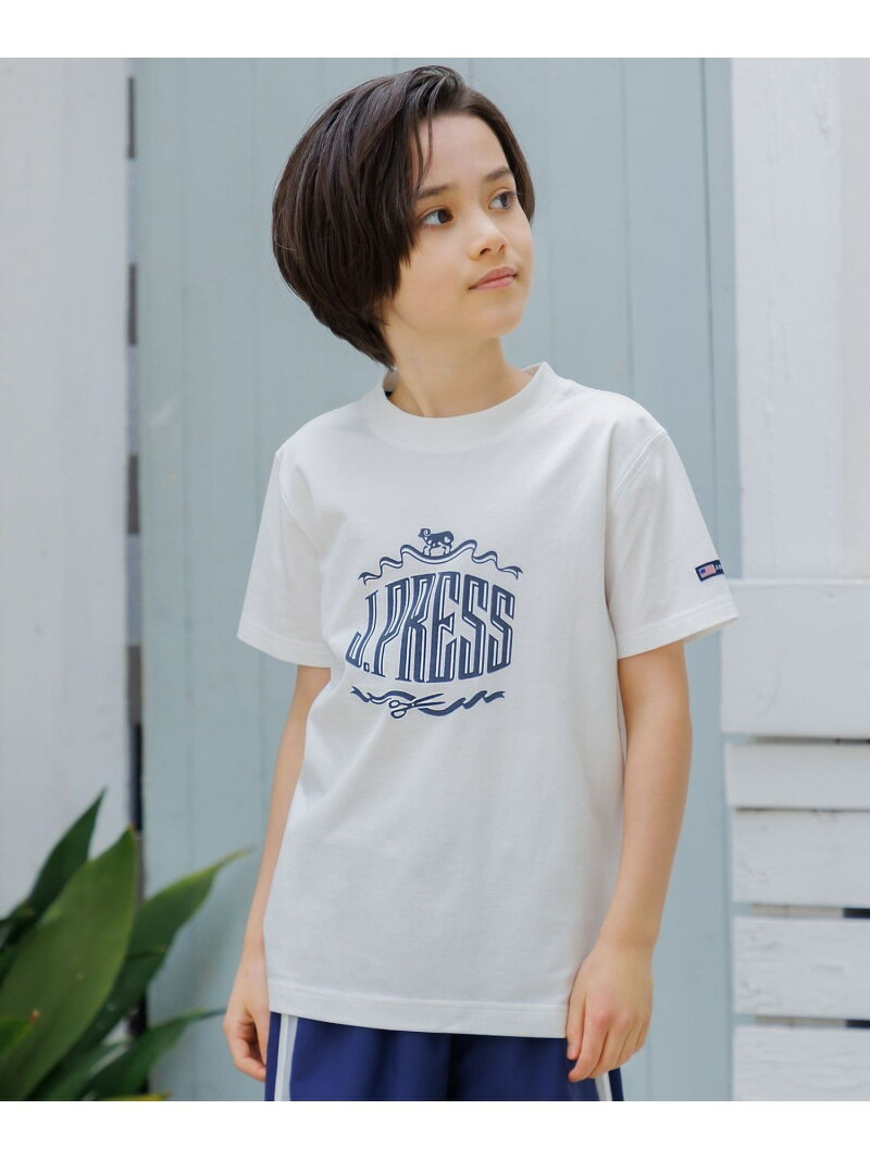 Rakuten - 【140-170cm】 50/2天竺ロゴTシャツ J.PRESS ジェイプレス トップス カットソー・Tシャツ ホワイト カーキグリーン ネイビー【送料無料】[Rakuten Fashion]
