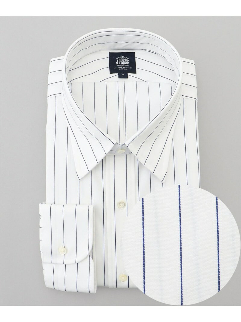 Rakuten - 【KING SIZE】【PREMIUM PLEATS / 形態安定】スーピマコットンボールドストライプ ドレスシャツ / レギュラー J.PRESS ジェイプレス トップス シャツ・ブラウス ネイビー【送料無料】[Rakuten Fashion]