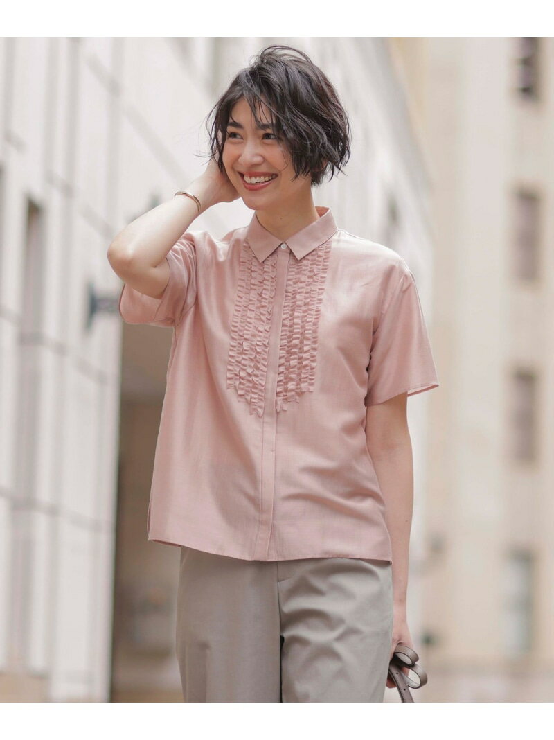 Rakuten - 【SALE／40%OFF】【洗える】フリルジャージー ブラウスライク カットソー J.PRESS ジェイプレス トップス カットソー・Tシャツ グレー ピンク ブルー【RBA_E】【送料無料】[Rakuten Fashion]