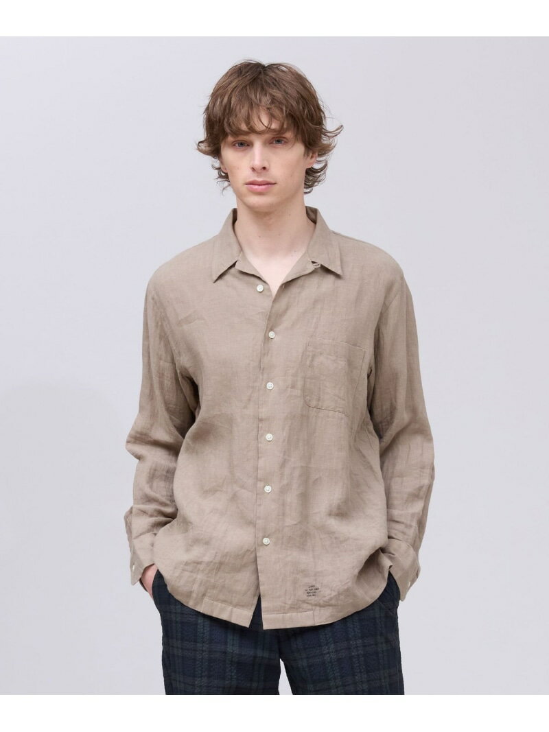 Rakuten - 【LIBECO】リネンオープンカラー シャツ J.PRESS ジェイプレス トップス シャツ・ブラウス ホワイト ネイビー ベージュ【送料無料】[Rakuten Fashion]