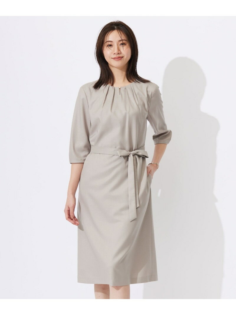 【セットアップ対応・洗える・UVケア・速乾】 OXIJEWELストレッチ ワンピース J.PRESS ジェイプレス ワンピース・ドレス ワンピース ベージュ シルバー ネイビー グレー【送料無料】[Rakuten Fashion]