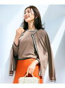 【SALE/30%OFF】【洗える】トリムツイン ニット J.PRESS ジェイプレス トップス アンサンブル ネイビー グレー ブルー ブラウン【RBA_E】...