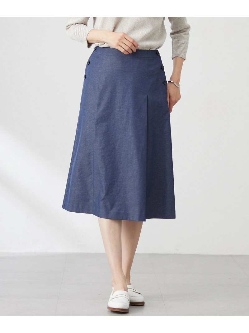 樂天商城 - 【SALE／50%OFF】【洗える】リネンツイル Aライン スカート J.PRESS LADIES L ジェイプレス スカート ロング・マキシスカート カーキグリーン ベージュ ネイビー【RBA_E】【送料無料】[Rakuten Fashion]