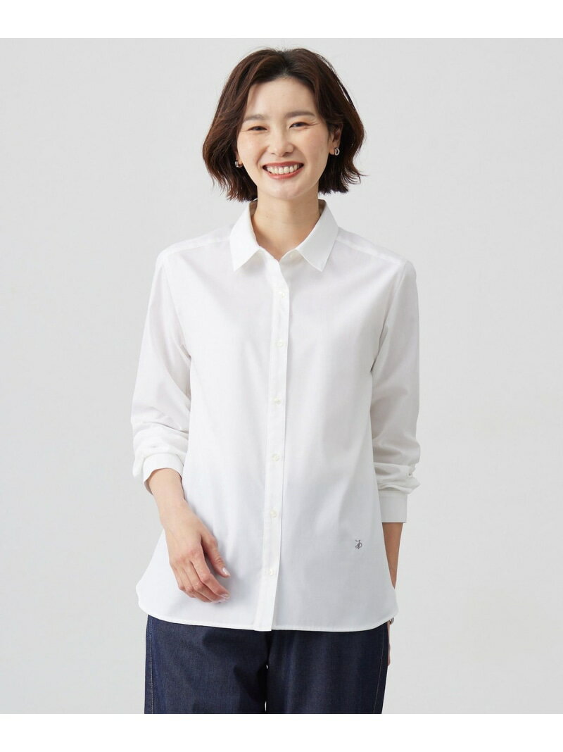 【WEB限定・洗える】クラシックピンオックス ボタンダウン シャツ J.PRESS LADIES L