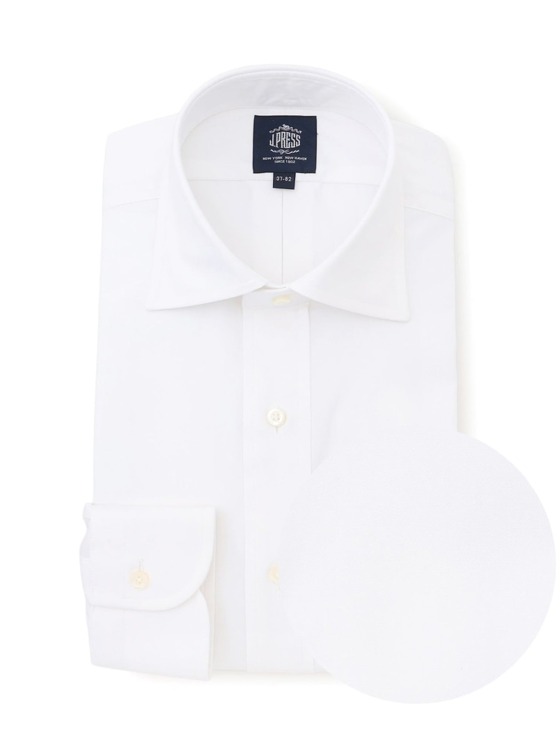 Rakuten - 【PREMIUM PLEATS / 形態安定】ピンオックス ドレスシャツ / ワイド J.PRESS ジェイプレス トップス シャツ・ブラウス ホワイト【送料無料】[Rakuten Fashion]