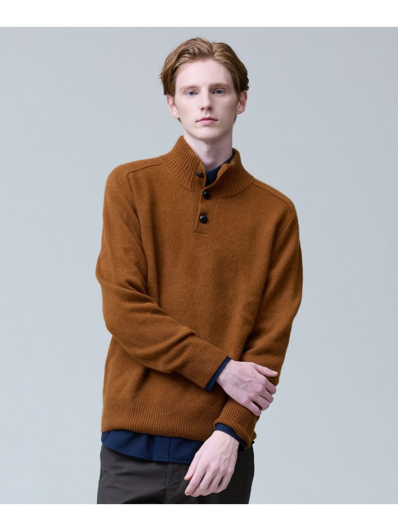【カシミア100%使用】カシミヤリブモックネック ニット J.PRESS ジェイプレス トップス ニット グレー ブラウン【送料無料】[Rakuten Fash...