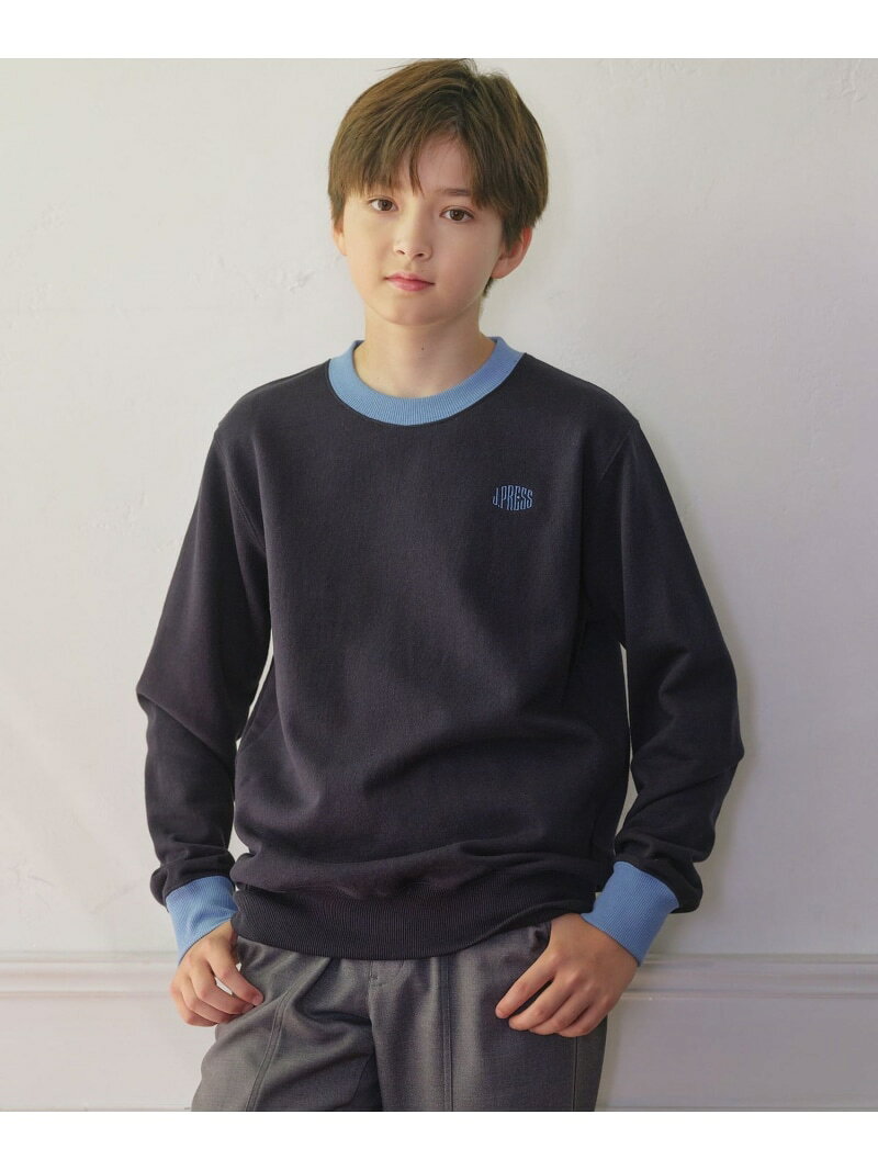 J.PRESSの【SALE／20%OFF】【140-170cm】Jバックロゴ エンブロイダリー トレーナー J.PRESS ジェイプレス トップス スウェット・トレーナー ネイビー【RBA_E】【送料無料】[Rakuten Fashion]｜アングル3
