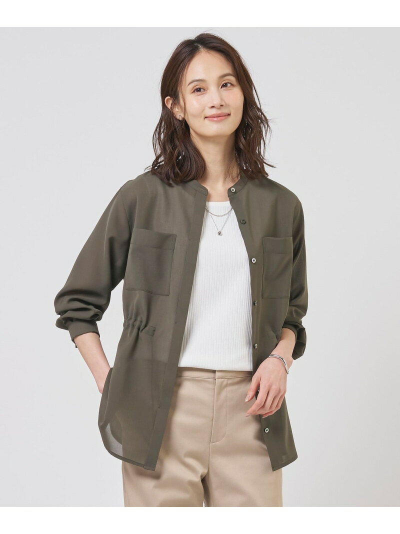 Rakuten - 【冷房対策に】RELAXION Sheer ボイル ブラウス J.PRESS ジェイプレス トップス シャツ・ブラウス カーキグリーン ベージュ ネイビー【送料無料】[Rakuten Fashion]