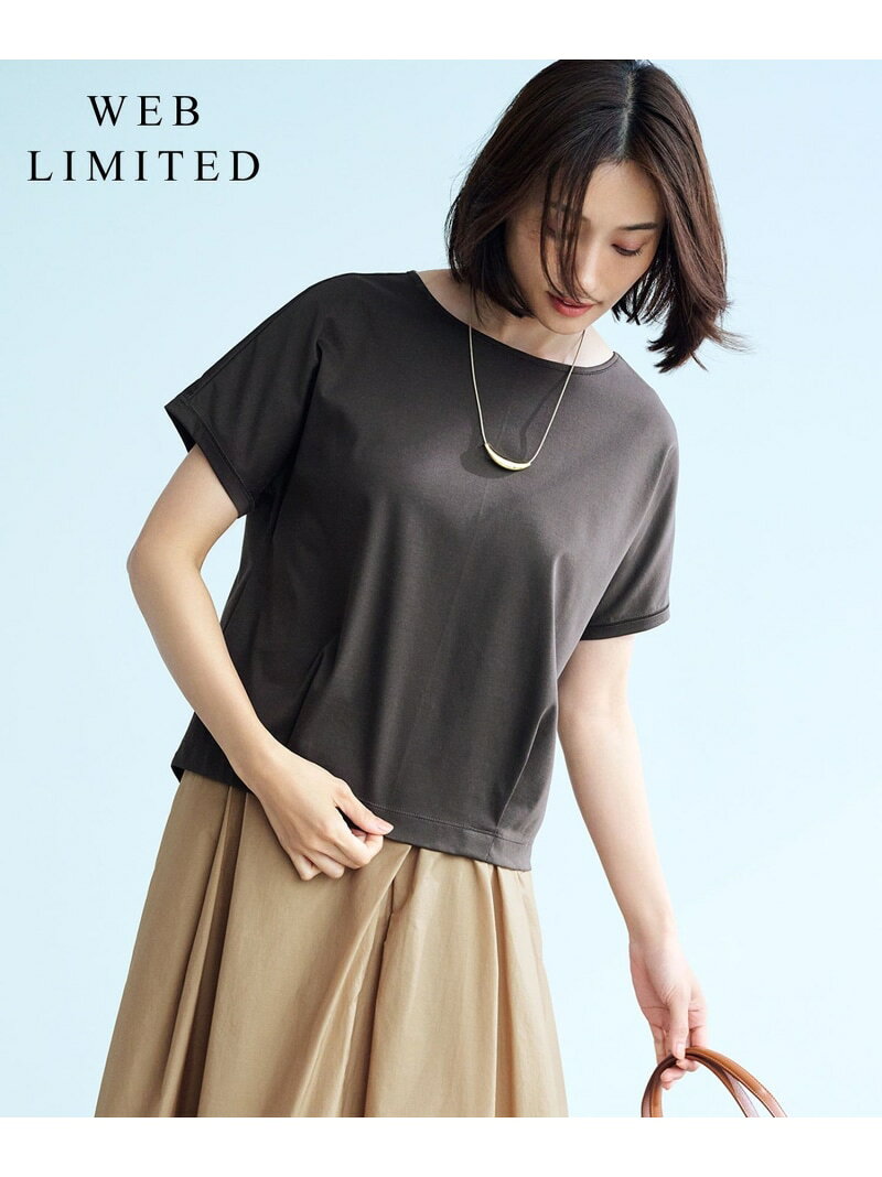Rakuten - 【SALE／30%OFF】【WEB限定カラーあり・洗える】コットンスムース フレンチスリーブ カットソー J.PRESS ジェイプレス トップス カットソー・Tシャツ ピンク グレー ホワイト ネイビー グリーン【RBA_E】【送料無料】[Rakuten Fashion]