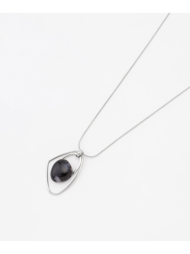 Rakuten - 【着こなしのポイントに】マーブルロング ネックレス J.PRESS ジェイプレス アクセサリー・腕時計 ネックレス ブラウン グレー【送料無料】[Rakuten Fashion]