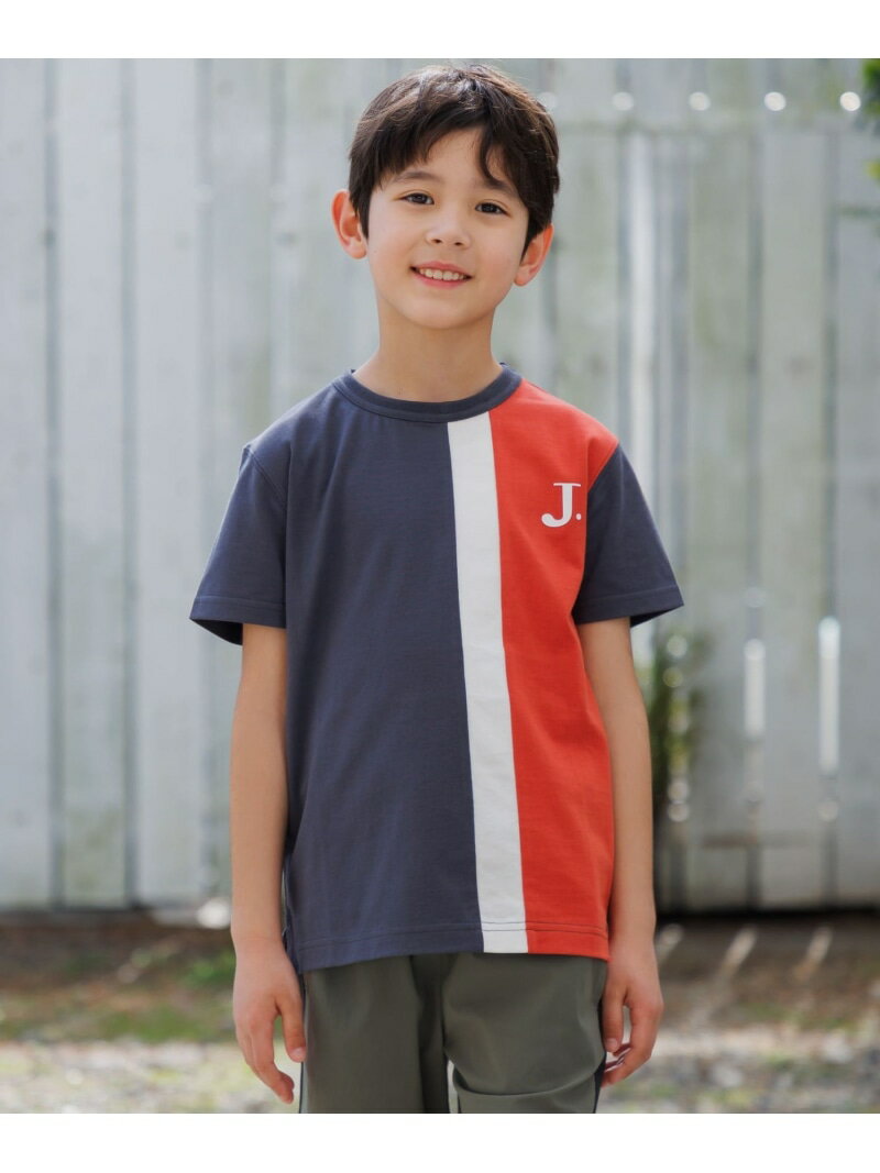 Rakuten - 【SALE／35%OFF】【100-130cm】50/2 トリコストライプ 切替Tシャツ J.PRESS ジェイプレス トップス カットソー・Tシャツ オレンジ【RBA_E】【送料無料】[Rakuten Fashion]