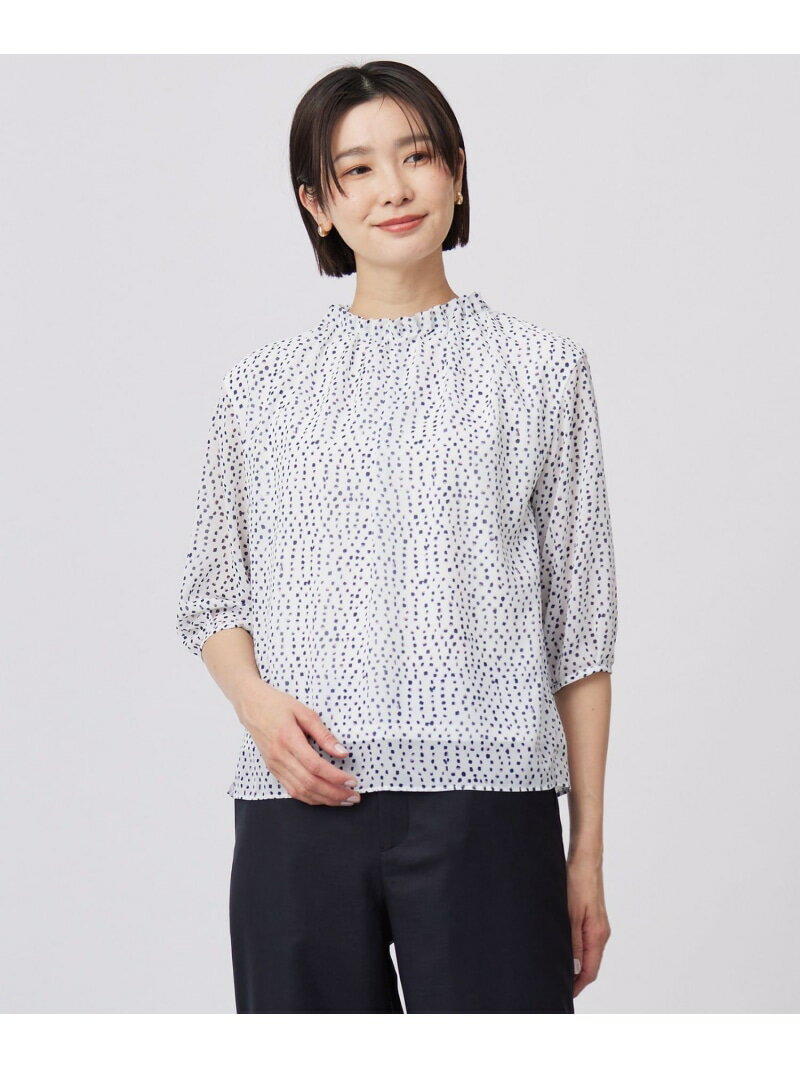 Rakuten - 【SALE／50%OFF】【洗える】hand drawn dots ボトルネック カットソー J.PRESS ジェイプレス トップス カットソー・Tシャツ ブルー ホワイト【RBA_E】【送料無料】[Rakuten Fashion]