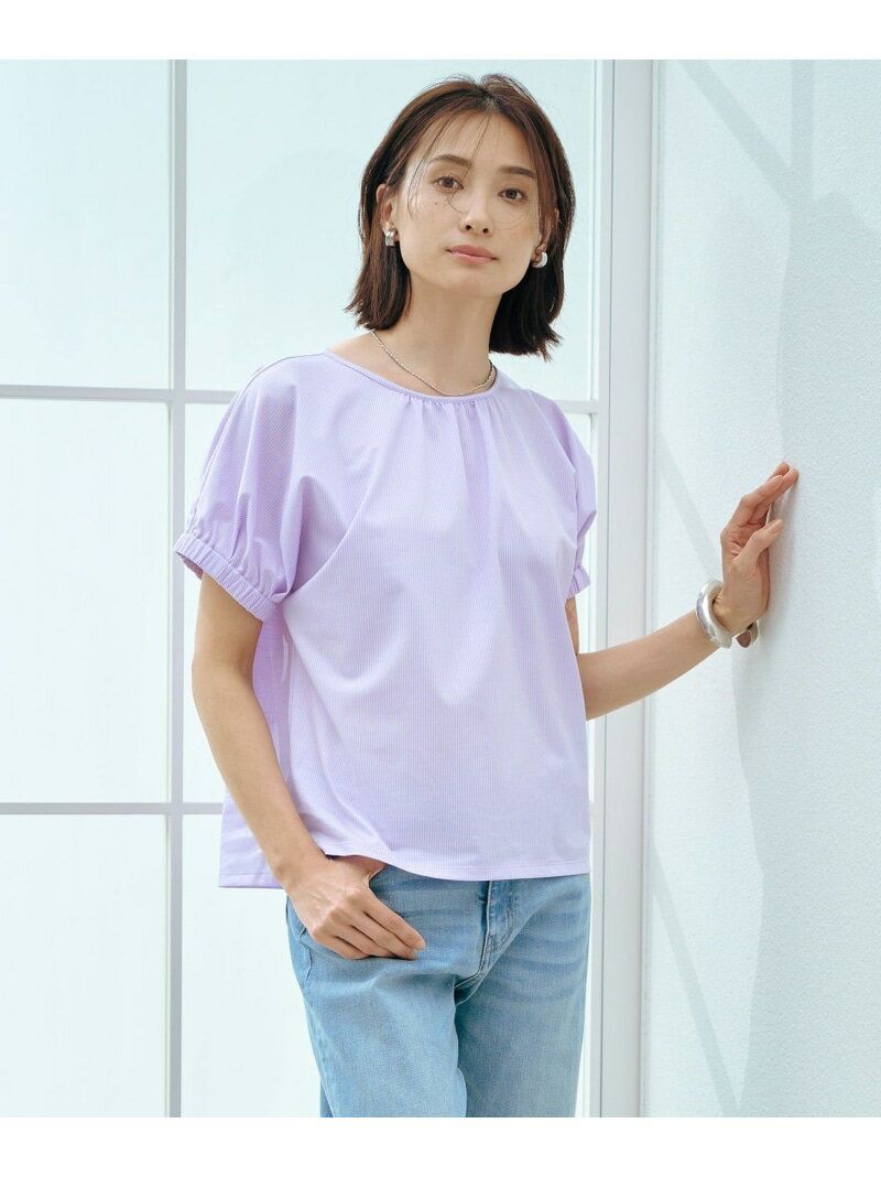 Rakuten - 【SALE／40%OFF】【WEB限定カラーあり・洗える】ストライプジャージー フレンチスリーブ カットソー J.PRESS ジェイプレス トップス カットソー・Tシャツ ネイビー ブルー【RBA_E】【送料無料】[Rakuten Fashion]