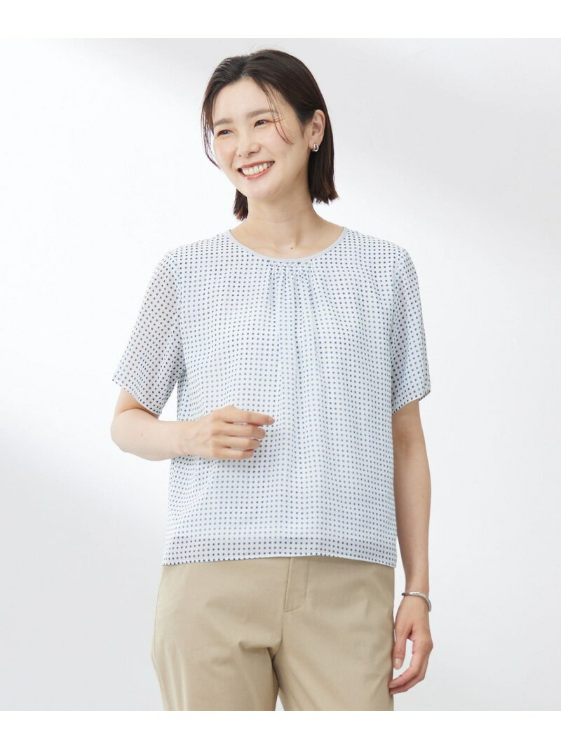 Rakuten - 【SALE／40%OFF】【洗える】スクエアープリント カットソー J.PRESS ジェイプレス トップス カットソー・Tシャツ ブルー ブラウン【RBA_E】【送料無料】[Rakuten Fashion]