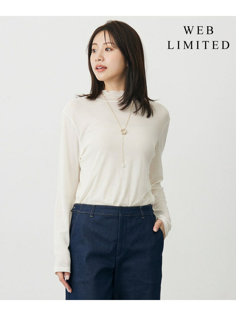 Rakuten - 【SALE／20%OFF】【WEB限定】シアーストレッチフライス メローネック シアー カットソー J.PRESS ジェイプレス トップス カットソー・Tシャツ ホワイト ブラック ベージュ【RBA_E】【送料無料】[Rakuten Fashion]