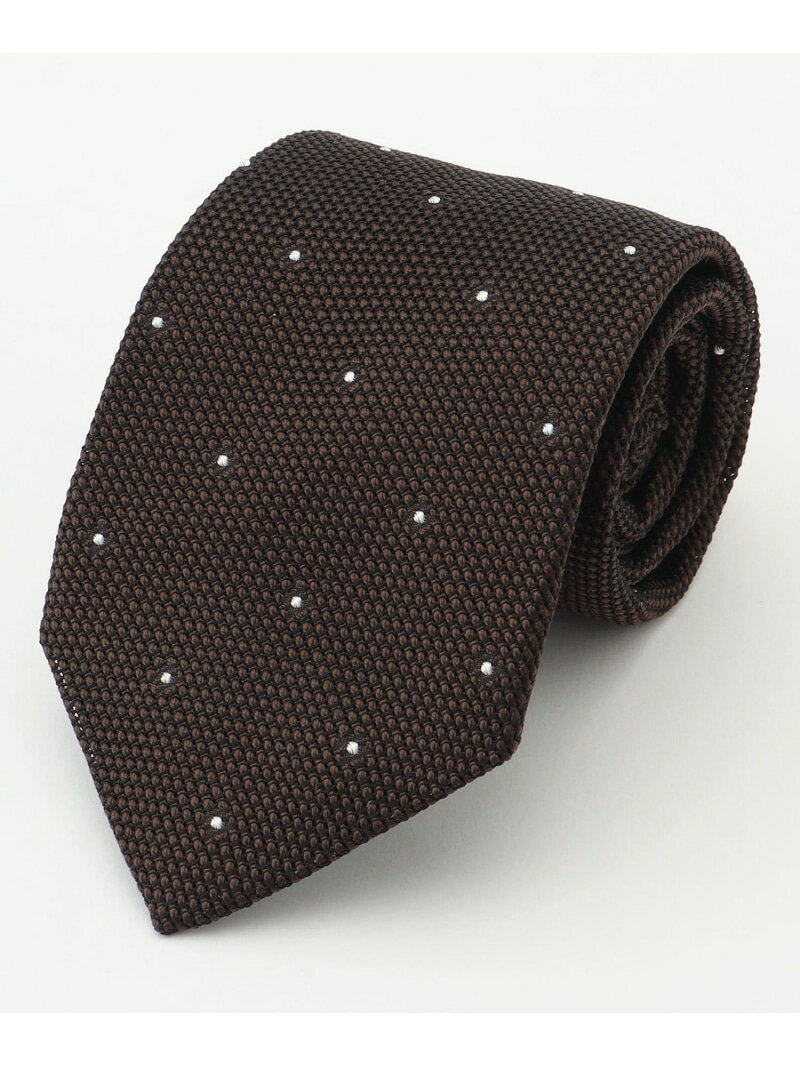 Rakuten - 【JAPANESE SILK FRESCO TIE COLLECTION】ドット ネクタイ J.PRESS ジェイプレス スーツ・フォーマル ネクタイ・蝶ネクタイ ブラウン グレー【送料無料】[Rakuten Fashion]