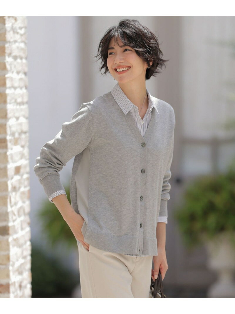 Vis/Peスパーク ニット カーディガン J.PRESS ジェイプレス トップス カーディガン グレー ブラウン【送料無料】[Rakuten Fashion]